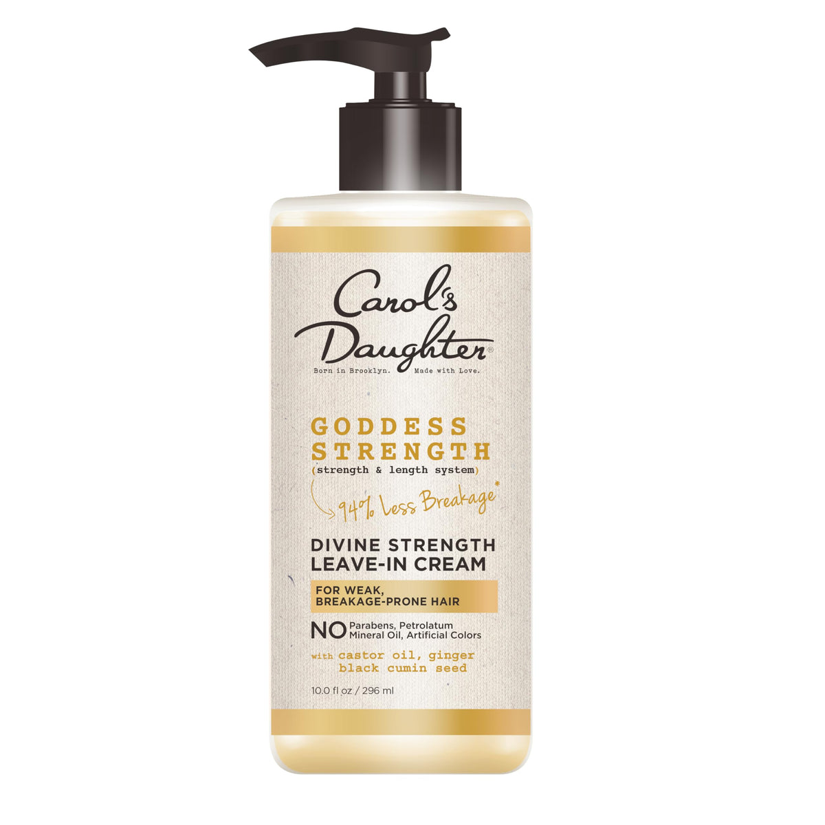 Carol's Daughter Goddess Strength Leave In Conditioner Cream, 10 Fl Oz - Strengthening and Moisturizing for Wavy, Curly Hair