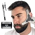 Beard Shaper & Beard Shaping Tool for Men, Beard Lineup Guide Template, Perfect for Styling and Edging, Includes Dual Action Beard Comb & Barber Beauty & Personal Care GROW ALPHA BEARD