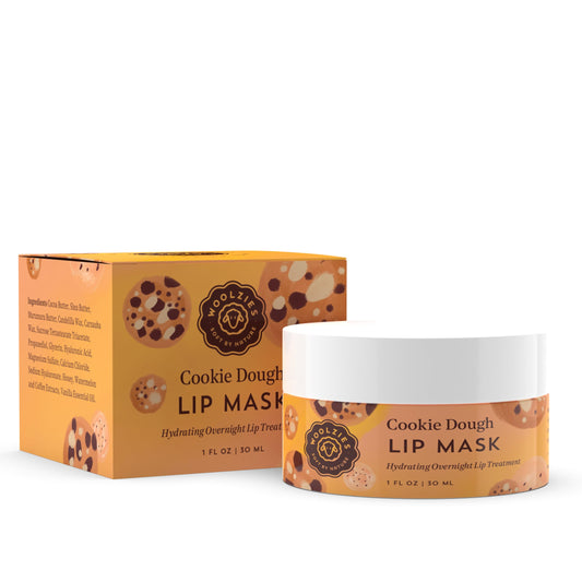 Hydrating Lip Mask with Hyaluronic Acid - Overnight Treatment for Soft, Smooth Lips - Shea Butter, Vitamin E & Natural Oils - 1 oz Jar (1 Ounce Beauty and Personal Care Woolzies