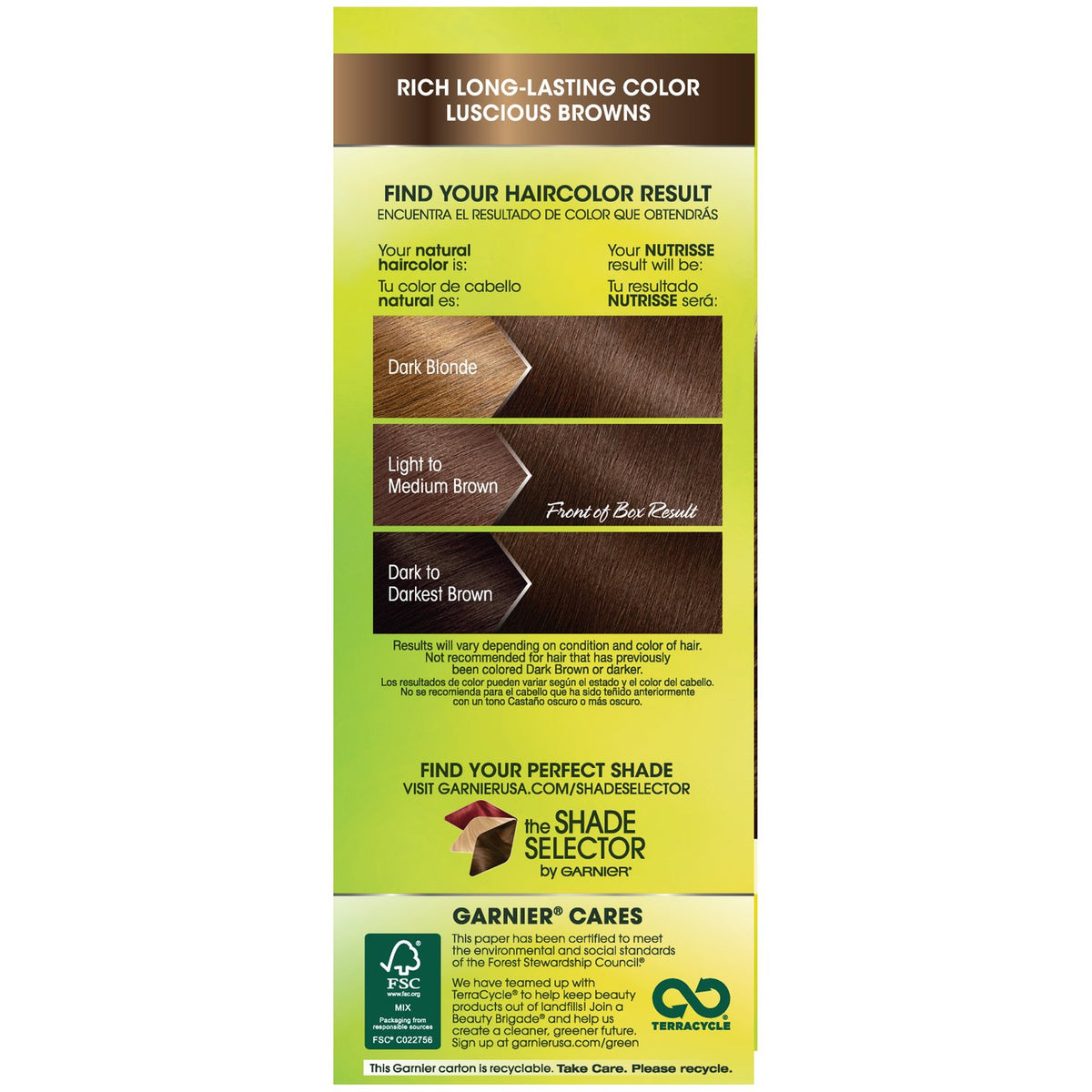 Garnier Nutrisse Nourishing Color Creme, 50 Medium Natural Brown, 3-Pack (Packaging May Vary)