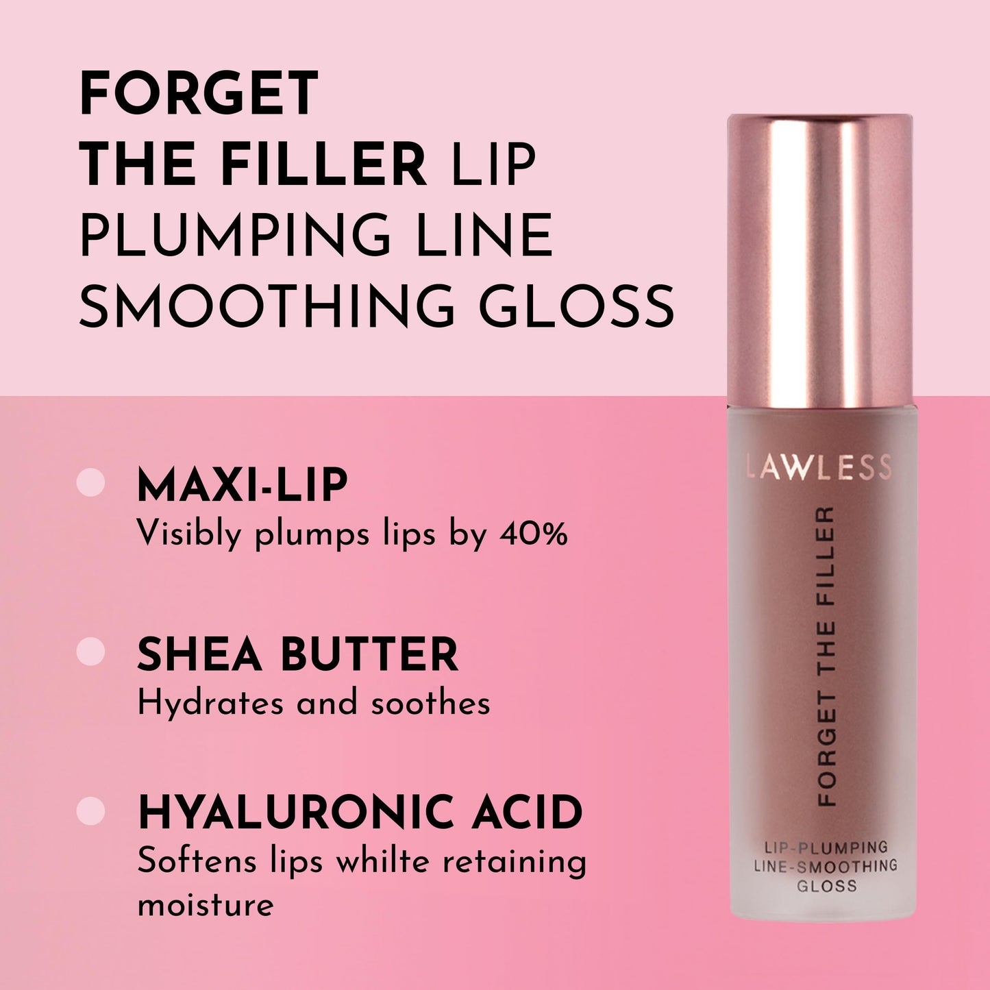 Lawless Women's Forget The Filler Lip Plumper Line Gloss, Maple Sugar, Brown, 0.11 Fl Oz (Pack of 1) Beauty & Personal Care LAWLESS