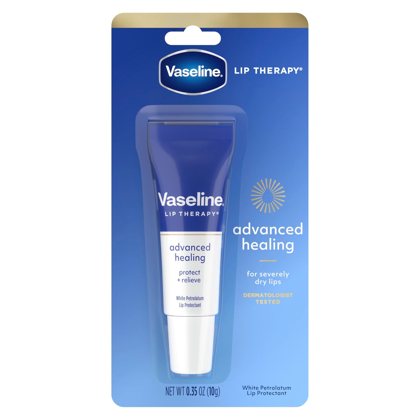 Vaseline Lip Therapy Lip Balm Tube For healthier looking lips Advanced Healing Moisturizer For Dry Lips 0.35 oz Beauty and Personal Care Vaseline