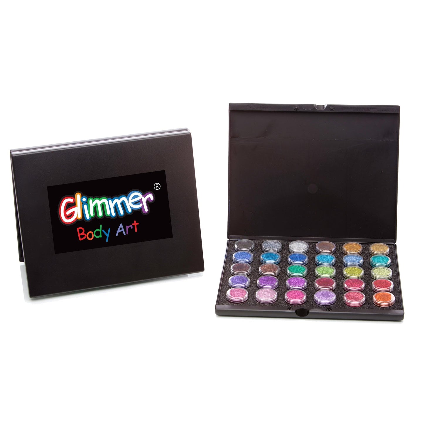 Glimmer Body Art Glitter Palette - 30 Cosmetic-Grade Glitters for Temporary Tattoos, Body Art Beauty & Personal Care Glimmer Body Art