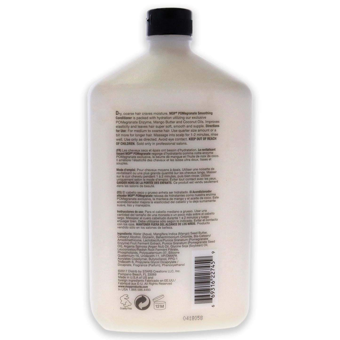 MOP Pomegranate Smoothing Conditioner For Medium to Coarse Hair - Moisturizing, Hydrating, Detangling - Strengthens Hair, Adds Shine, Anti-Frizz Beauty & Personal Care MOP