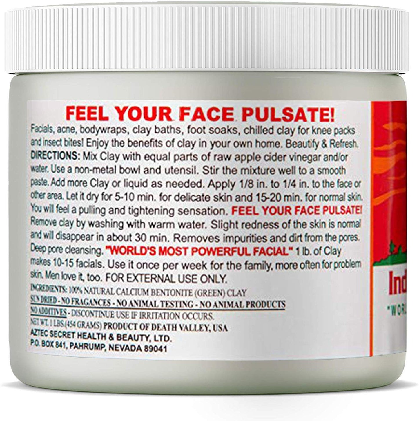 AZTEC SECRET FACE HEALING CLAY, 1 LB Pack of 12 Beauty & Personal Care Aztec Secret