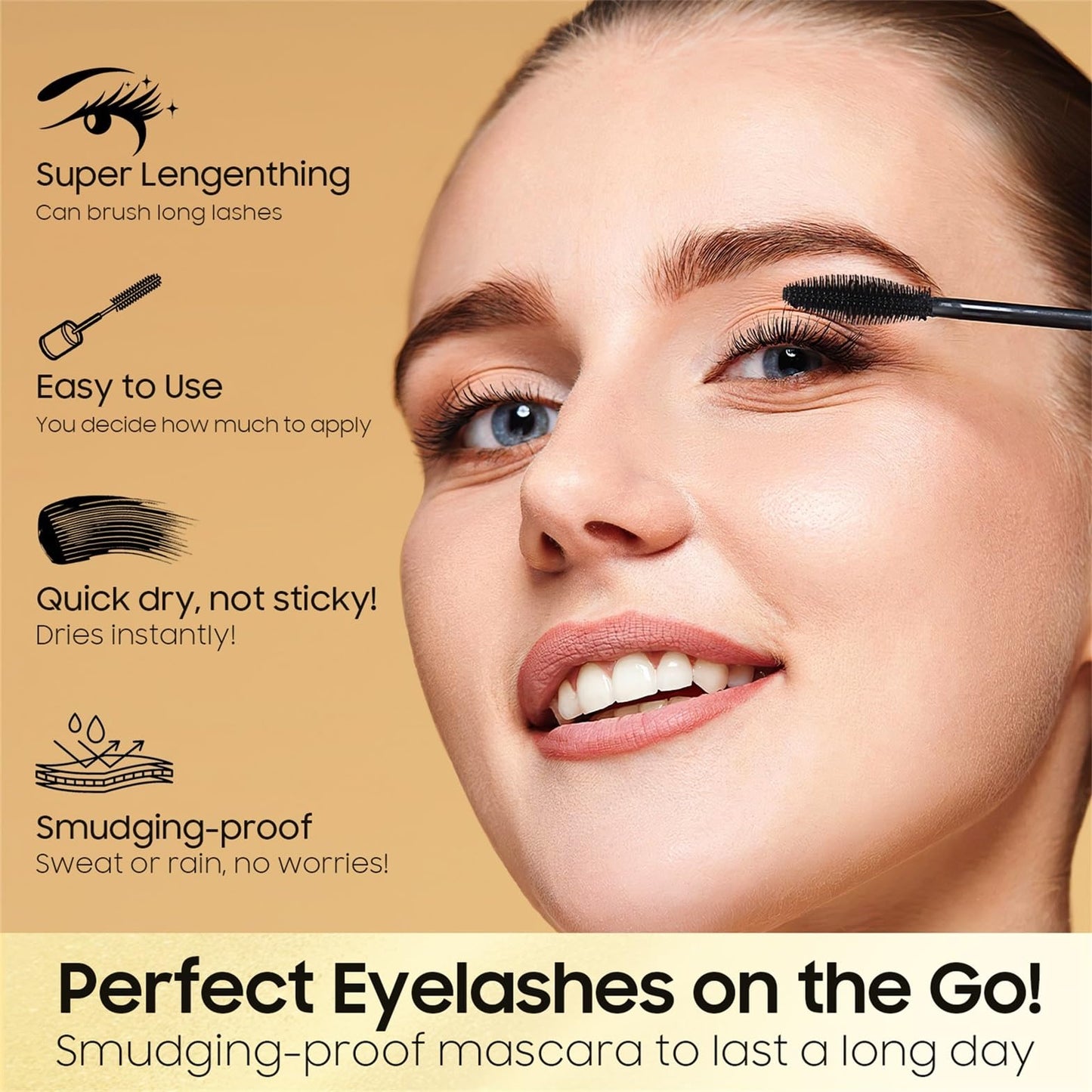 Tubing Mascara Waterproof & Smudge-Proof - 2-1 Long-Lasting Mascara Black Volumizing and Lengthening for Eye Makeup, No Clumping, Curling Eyelashes… Beauty & Personal Care Ihrlpxkc