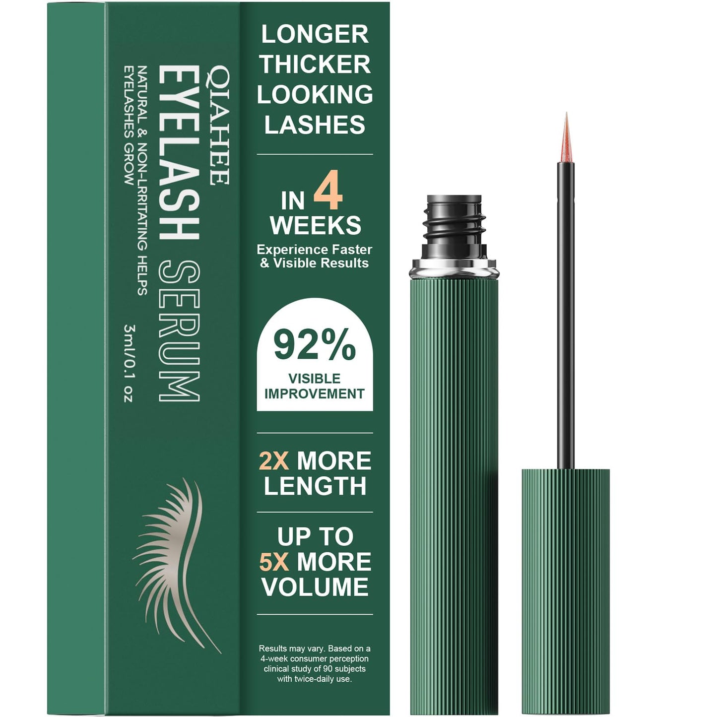QIAHEE Eyelash Serum, Lash Serums for Thicker, Longer and Fuller Eyelashes, Eyelash Growth Serum Beauty & Personal Care QIAHEE