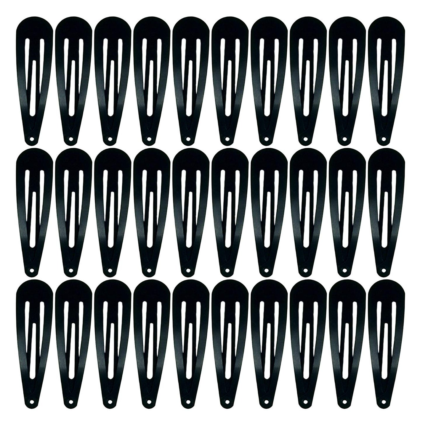 30,60 Pack Black 2 Inch Women Metal Snap Hair Clips Accessories No Slip Hair Barrettes Girls Women Hair Accessories (Black 30PCS) Beauty & Personal Care Splendorflying