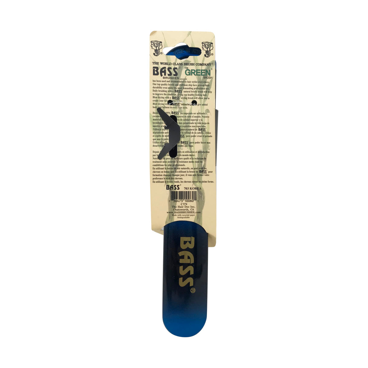 The Travel Brush | Professional Grade Nylon Pins | Fold Up Design with Mirror Handle | Smoke Finish