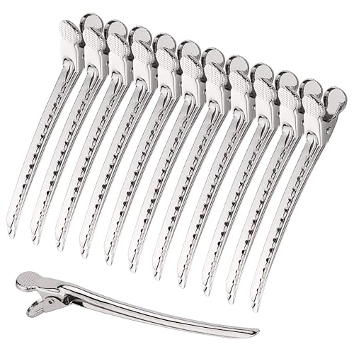 Alligator Hair Clips Metal Duck Bill Hair Clips for Styling - with Holes 3.5 inch Professional Sectioning Clips for Salon and Women Girls Accessories Beauty & Personal Care aosdanting