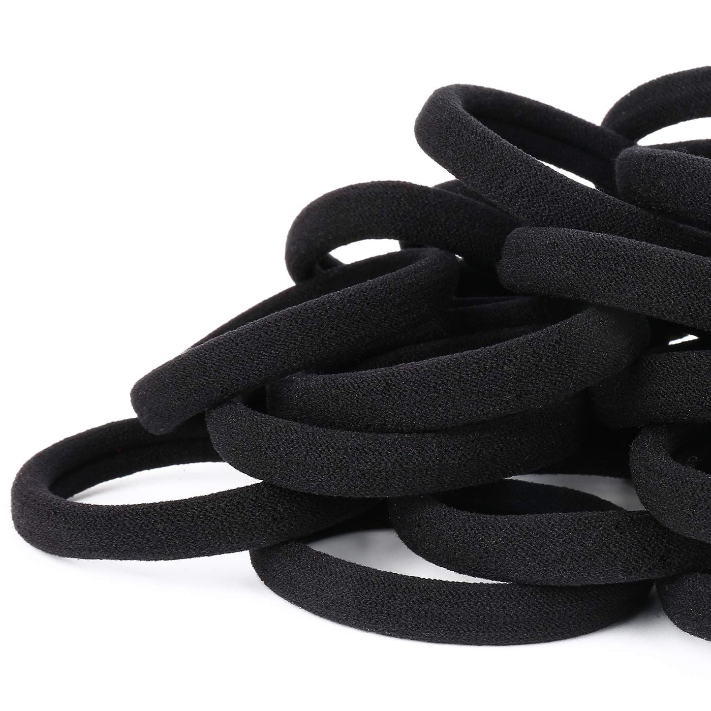 Qarwayoc 50PCS Thick Hair Ties, Cotton Hair Ponytail Holders for Women Men, Seamless Large Hair Bands Ties, 2 Inch in Diameter, 5 Colors Beauty and Personal Care Qarwayoc Default Title