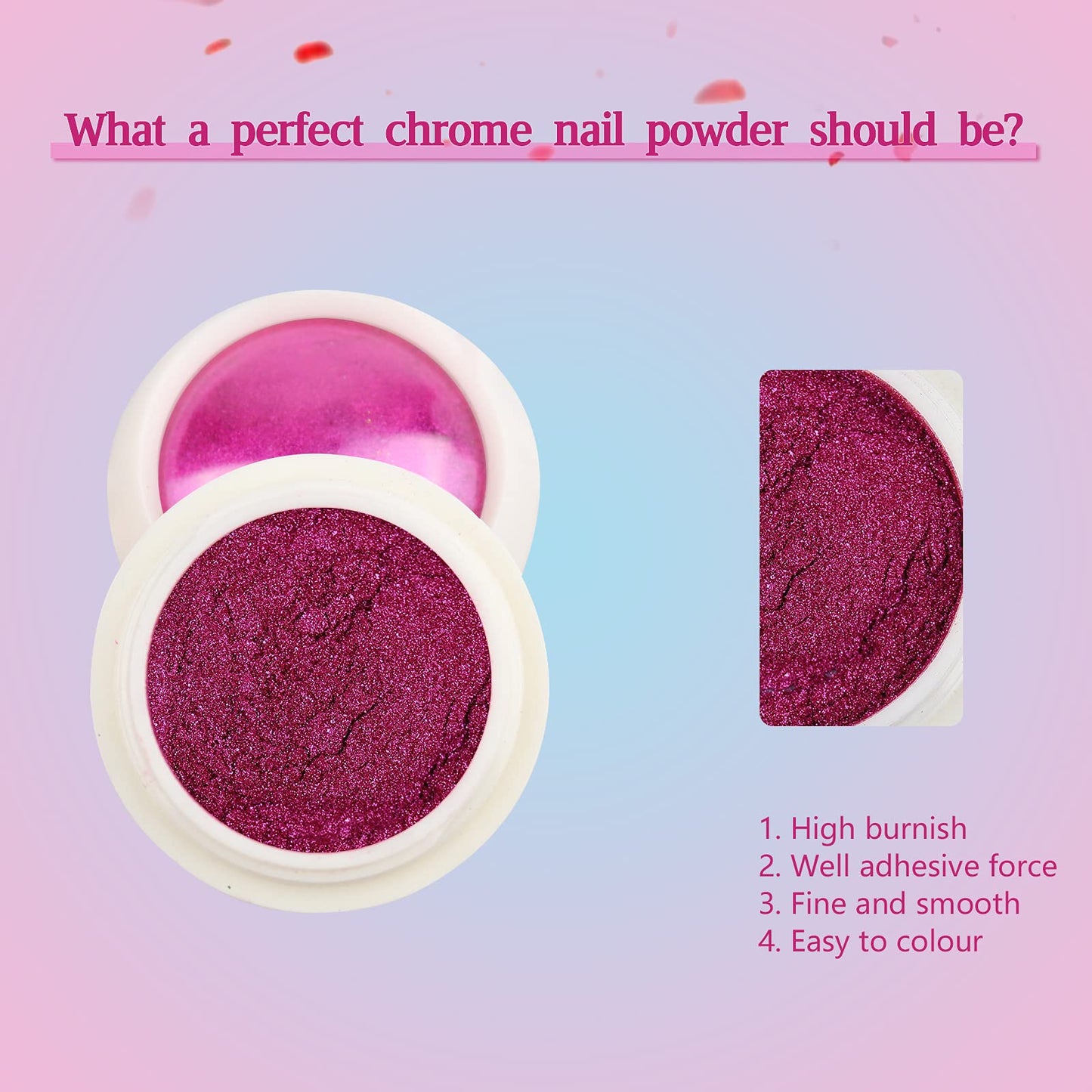 BISHENGYF 6 Box Chrome Nail Powder, Chrome Effect Nail Powder Set, Shiny Nail Glitter Powder with Magic Mirror Effect for Nail Art Design Beauty & Personal Care BISHENGYF