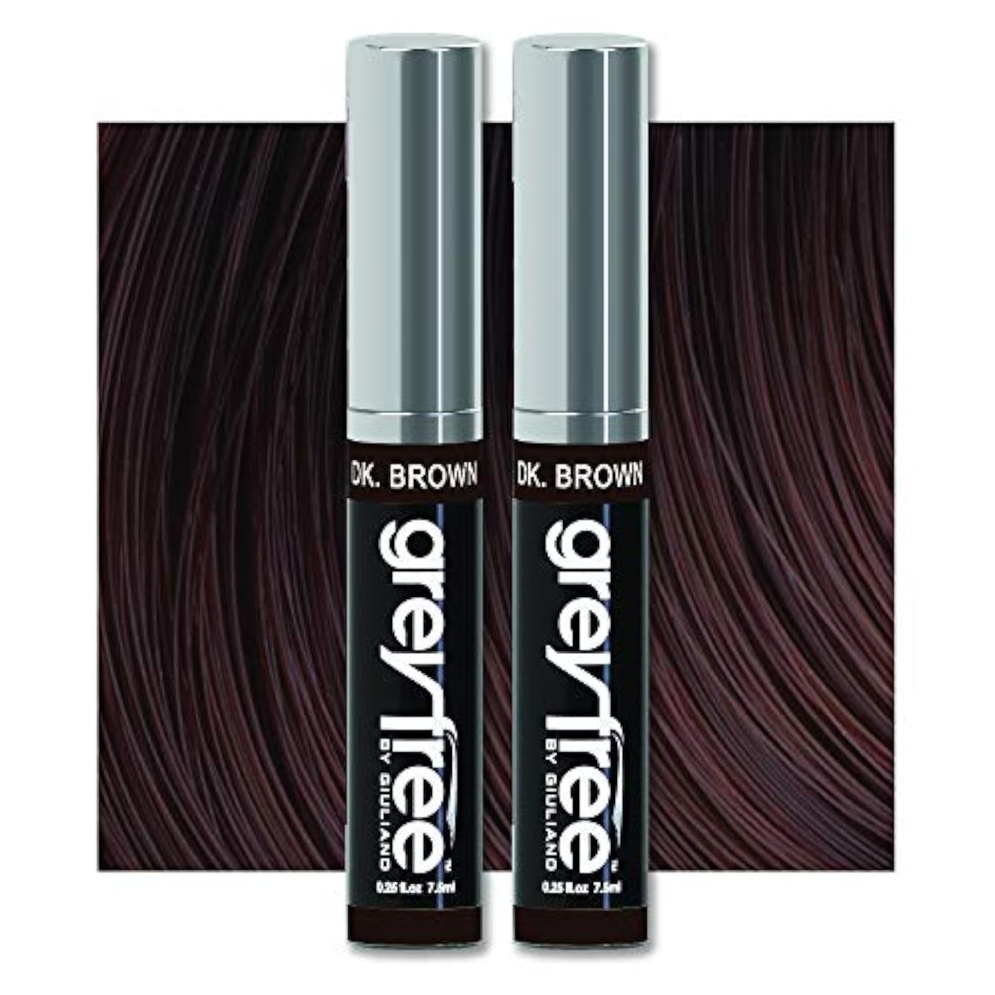 Greyfree Hair Mascara Root Touch-Up for Gray Hair | Precision Hairline Concealer for Brows & Beard | 2 Pack (DARK BROWN) Beauty & Personal Care Greyfree