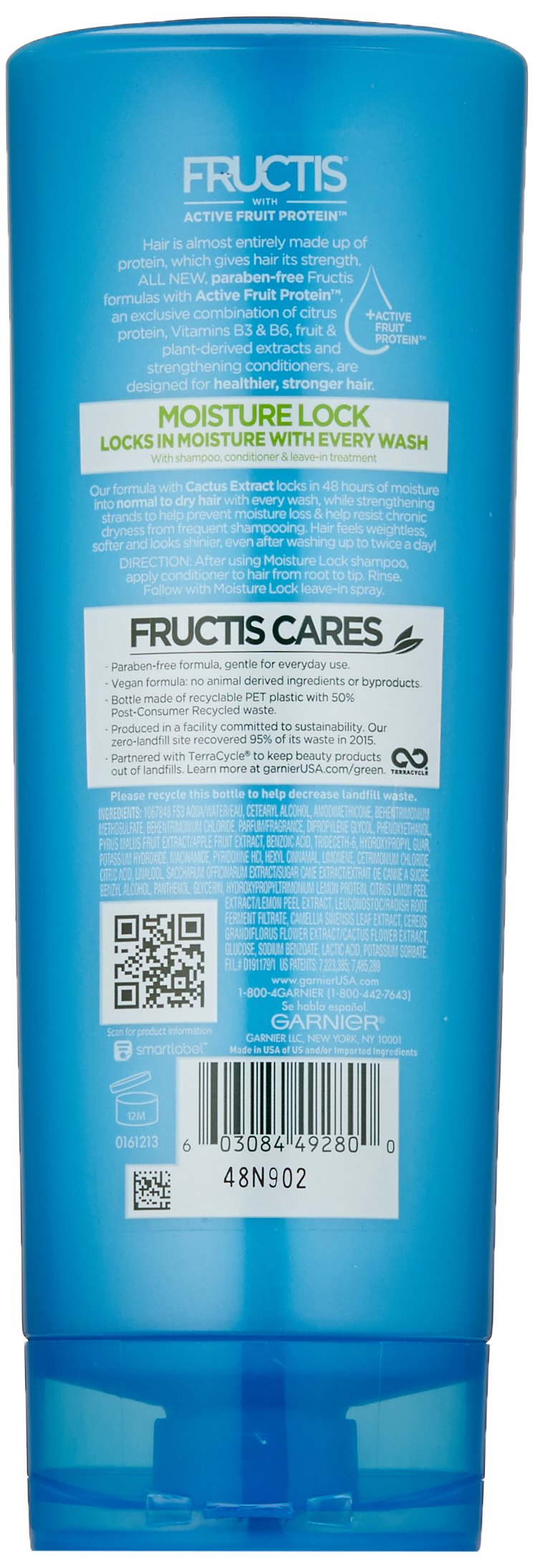 Garnier Hair Care Fructis Moisture Lock Conditioner, 12 Fluid Ounce
