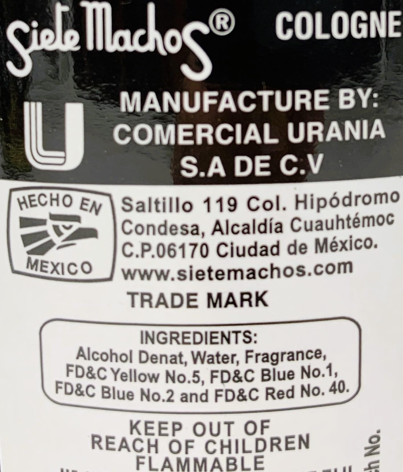Siete Machos URANIA Original Cologne 7.44 oz. (220ml) (1 Pack) Beauty & Personal Care Siete Machos URANIA