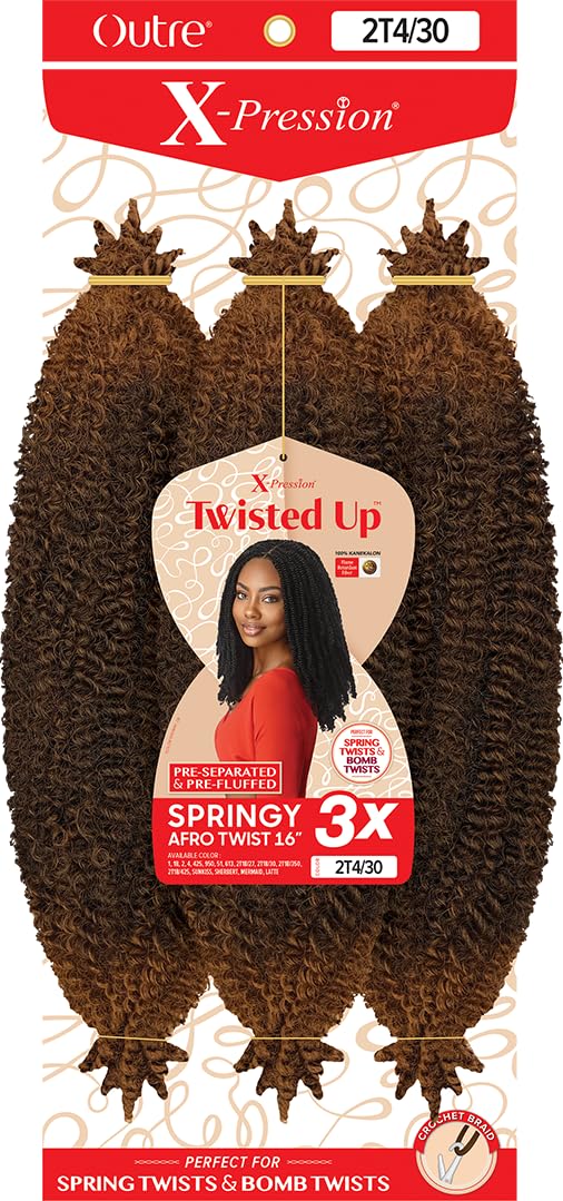Outre X-Pression - Twisted Up - Springy Afro Twist 16" 3X (3 Pack, 2T4/30)