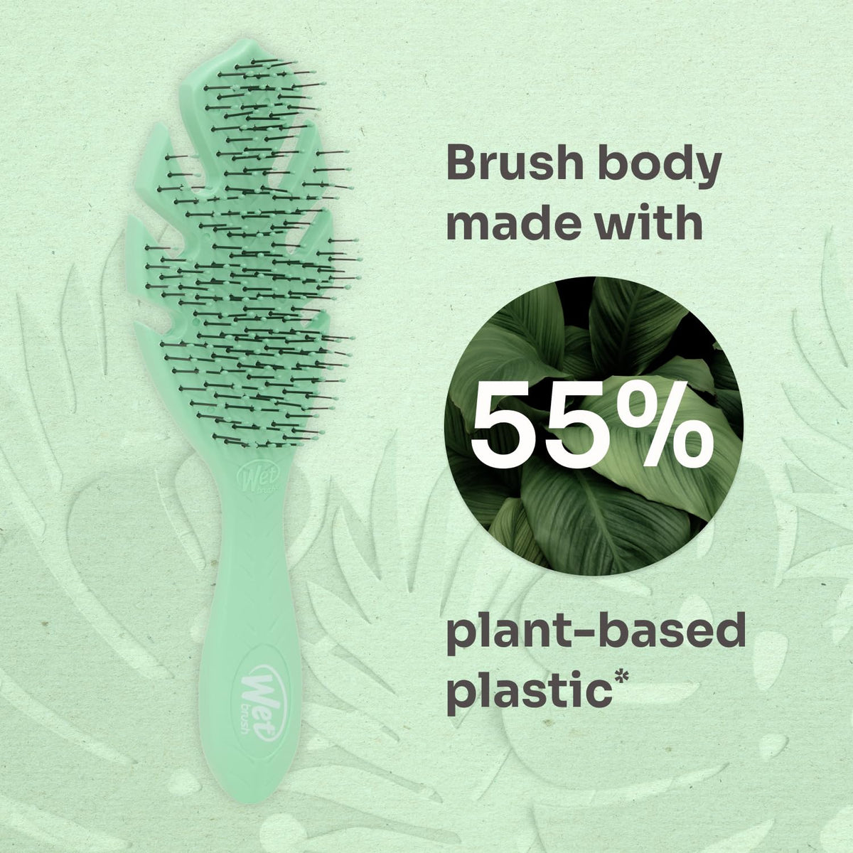 Wet Brush Go Green Hair Detangler Brush, Green - Detangling Hair Brush - Ultra-Soft IntelliFlex Bristles Glide Through Tangles & Gently Loosens Knots