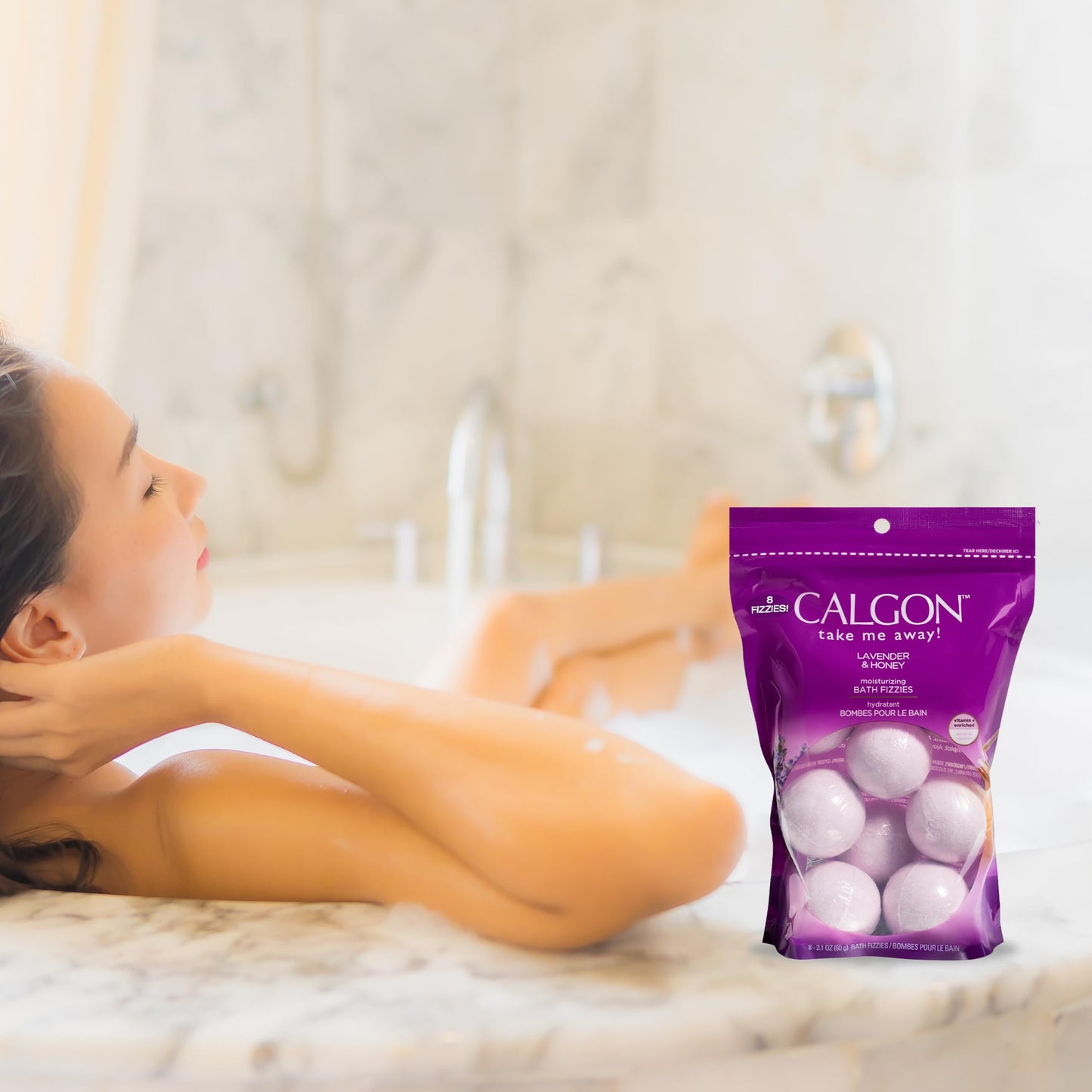 Calgon Bath Fizzies, Lavender & Honey, 8 pcs Beauty & Personal Care Calgon