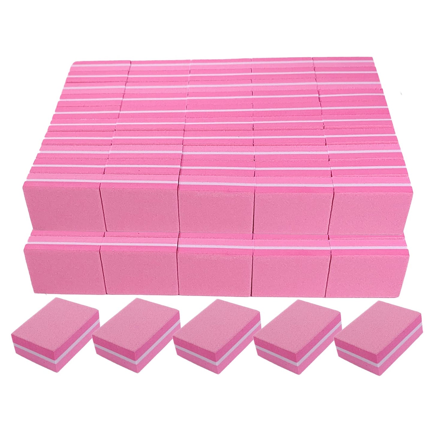Nail Buffers (100 Pack), Mini Buffer Block Nail File for Acrylic and Natural Nails, 100/180 Grit Nail Buffer Block Bulk Buffing Blocks for Nail Buff Beauty and Personal Care AhaTopia Default Title