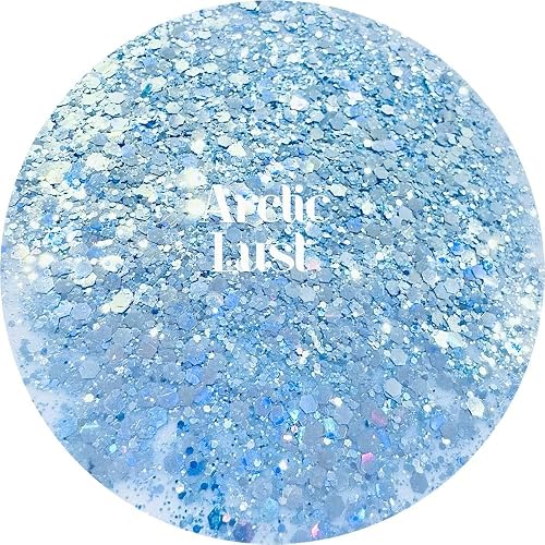 White Polyester Glitter | Craft Glitter | Glitter for Arts & Crafts | Tumblers | Cosmetics | Nails | Epoxy Resin Art | Slime | DIY | Body Glitter | 1 Beauty & Personal Care Glitter Heart Co.