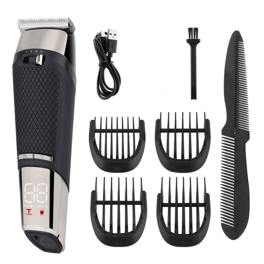 Professional Hair Clippers for Men - Cordless Hair Trimmer with LCD Display, 4 Limit Combs Barber Clippers for Hair Cutting & Mens Grooming Beauty and Personal Care QDKVTNDJZ