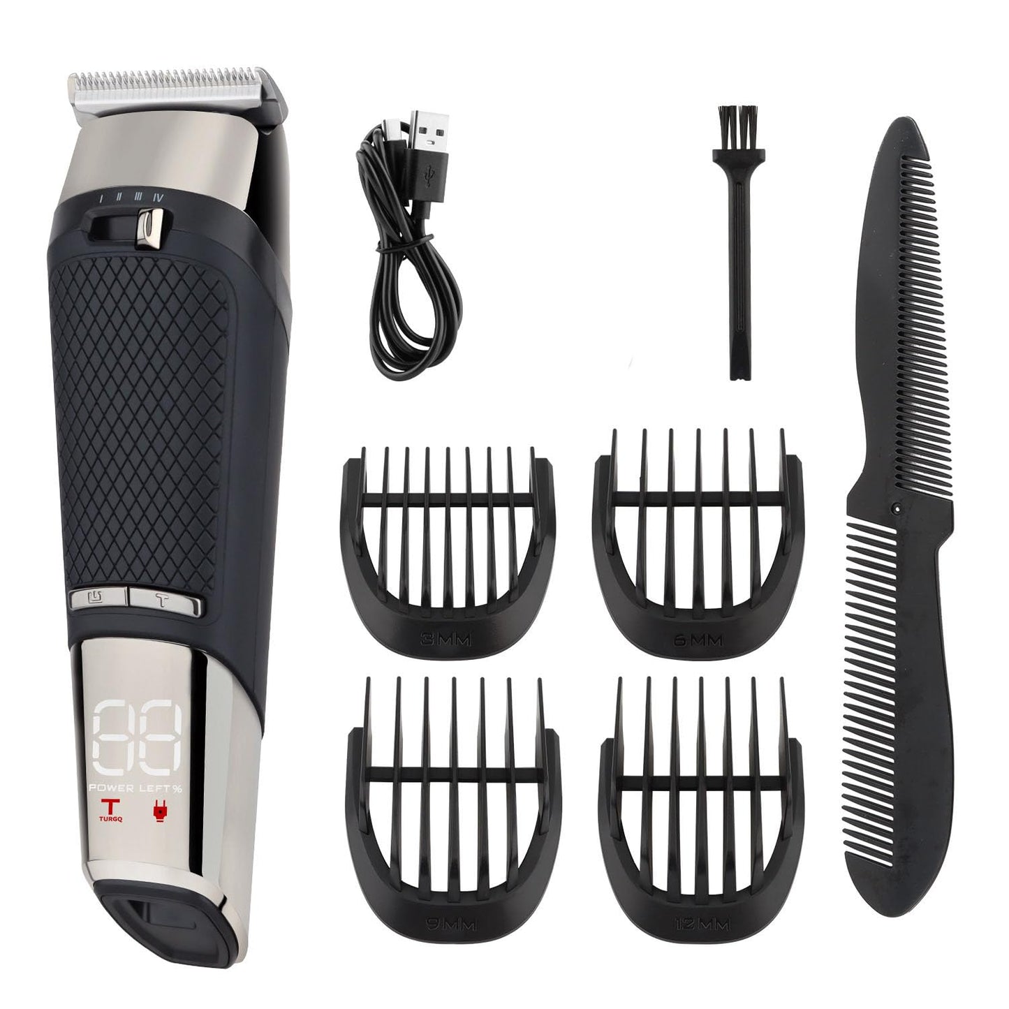 Professional Hair Clippers for Men - Cordless Trimmer with LCD Display, 4 Limit Combs Barber for Cutting & Mens Grooming Beauty and Personal Care QDKVTNDJZ