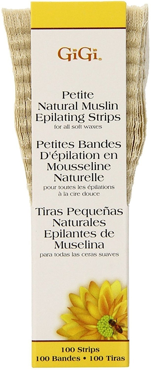 GiGi Natural Muslin Epilating Strips, Petite 100 ea (Pack of 5) Beauty and Personal Care GiGi