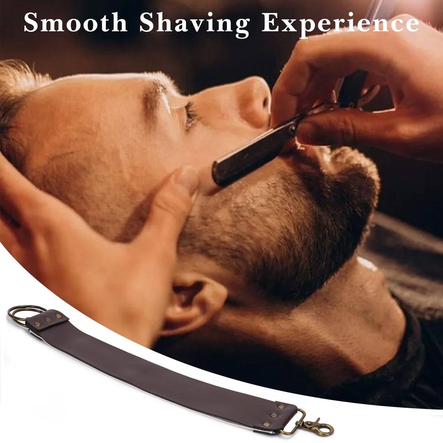 Linkidea Straight Razor Leather Strop for Sharpening, Leather Strop Razor Strops, Hair Removal Folding Razor, Straight Razor Sharpening Belt (Brown) Beauty and Personal Care Linkidea