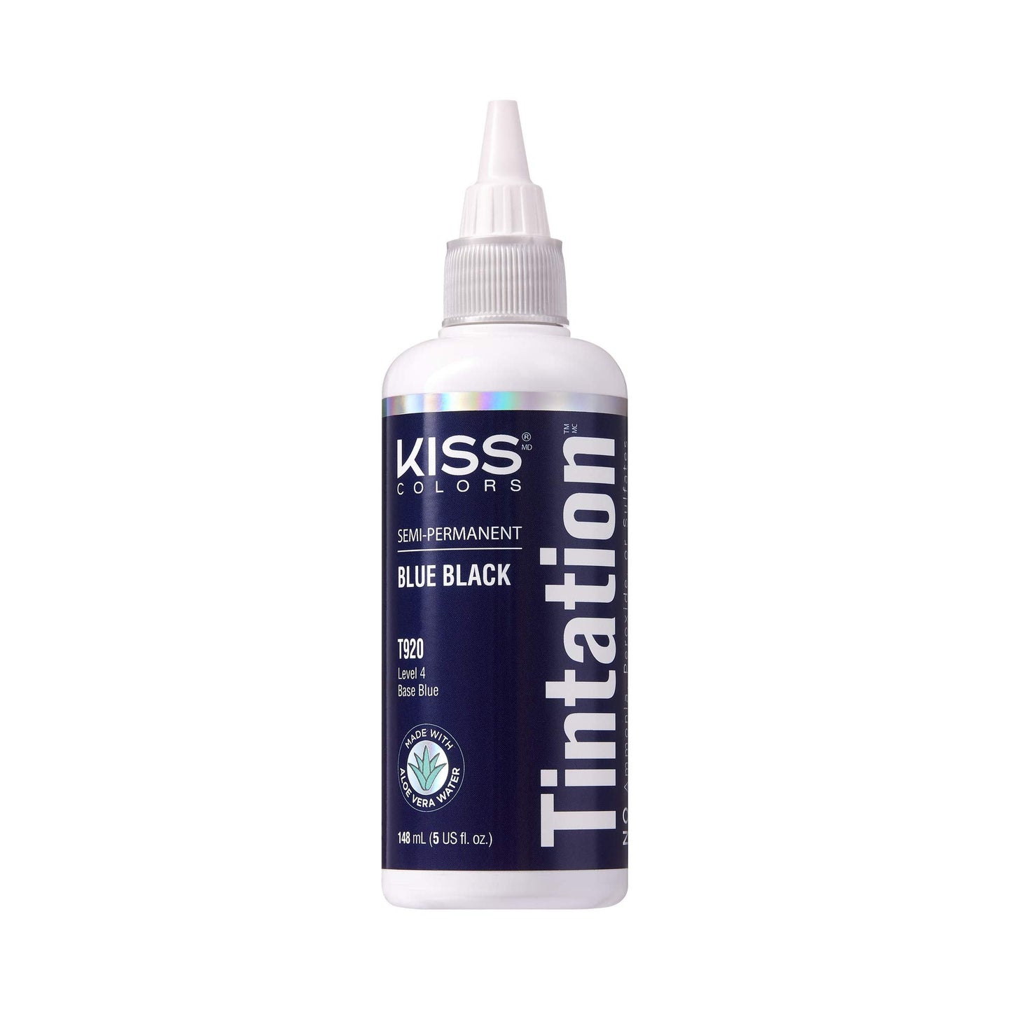 Red by Kiss Tintation Semi-Permanent Hair Color, Aloe Vera Water Based, Argan Oil, Olive Oil, Collagen & Keratin, Long-Lasting Color Dye (Blue Black Beauty & Personal Care Red By Kiss