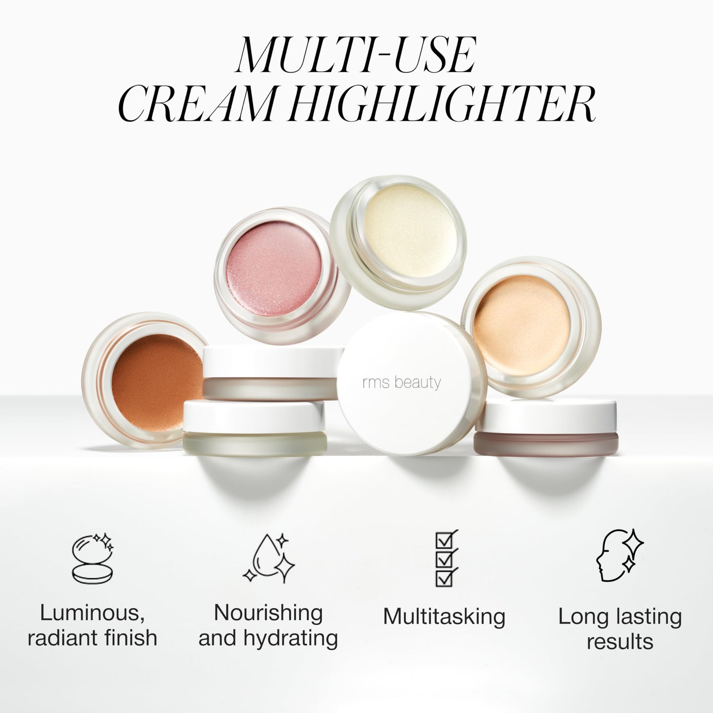 RMS Beauty Luminizer - Cream Highlighter Makeup, Face Highlighter & Inner Corner Eye Highlighter, Glow Balm Dewy Makeup Face Highlighters & Luminizers Beauty & Personal Care RMS Beauty