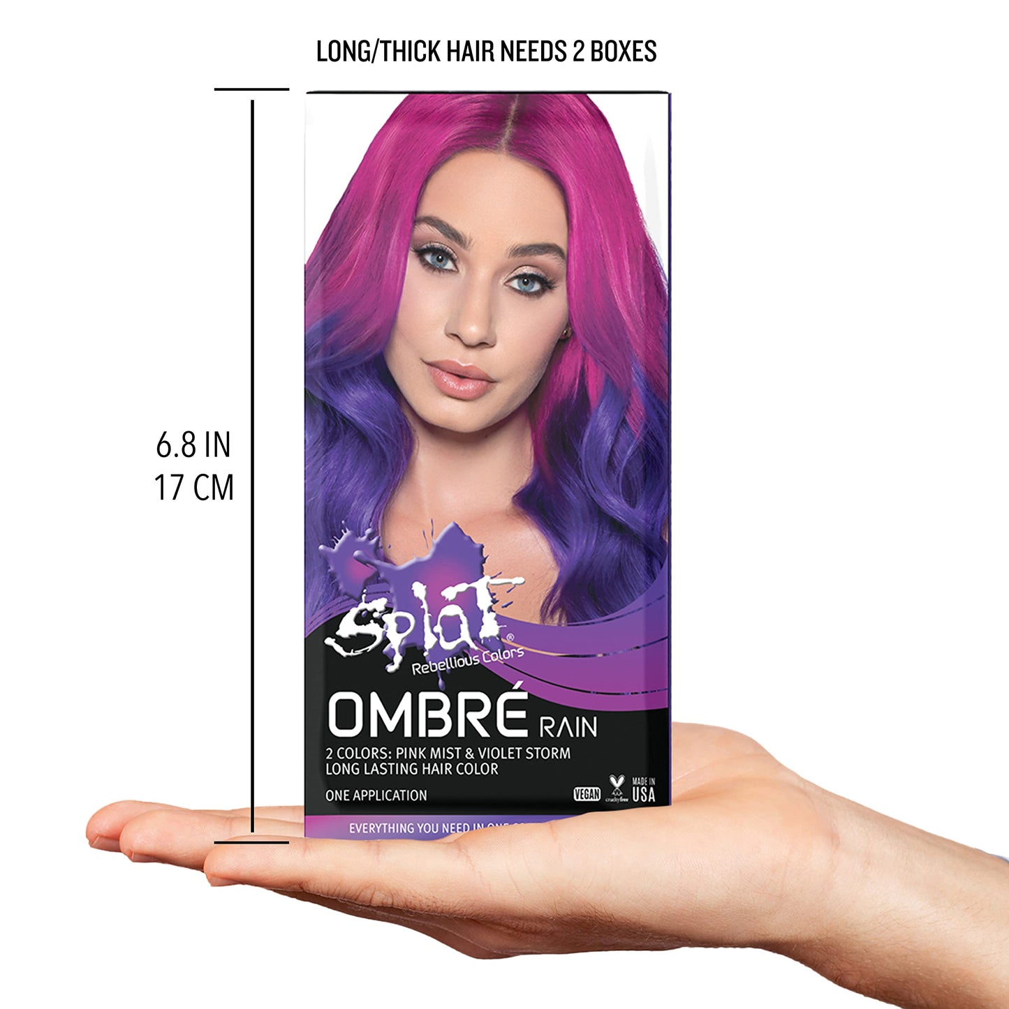 Splat Ombre Rain | Original Complete Kit | Blue & Purple Hair Color | Vegan & Cruelty Free Beauty & Personal Care Splat
