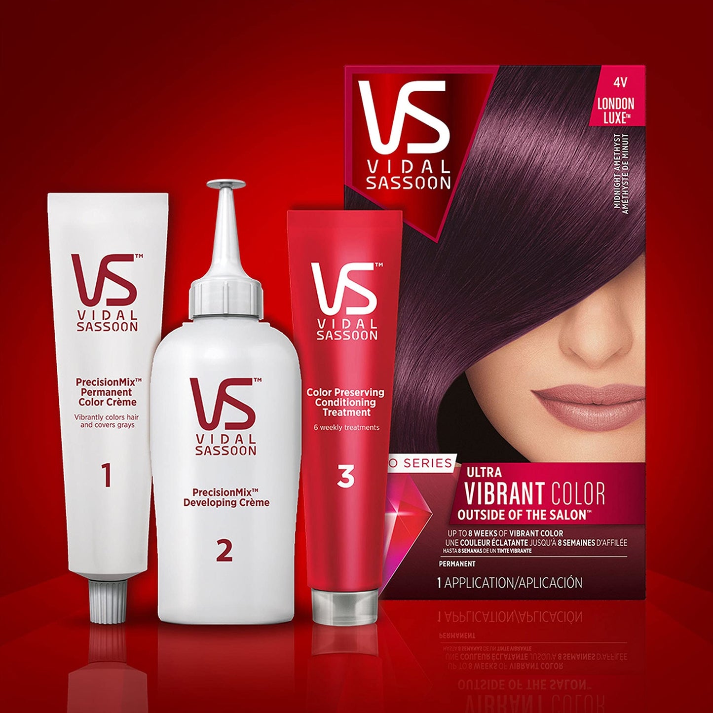 Vidal Sassoon Pro Series Permanent Hair Dye, 3VR Deep Velvet Violet Hair Color, 1 Count Beauty & Personal Care Vidal Sassoon