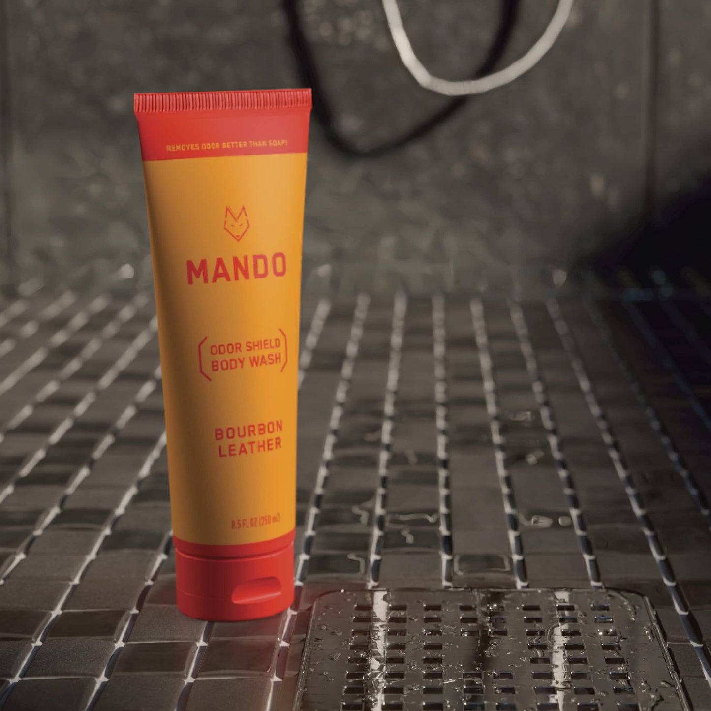Mando Odor Shield Body Wash - 24 Hour Control - Removes Odor Better than Soap - SLS and Paraben Free, Skin Safe - 8.5 Ounce (Bourbon Leather) Beauty & Personal Care Mando