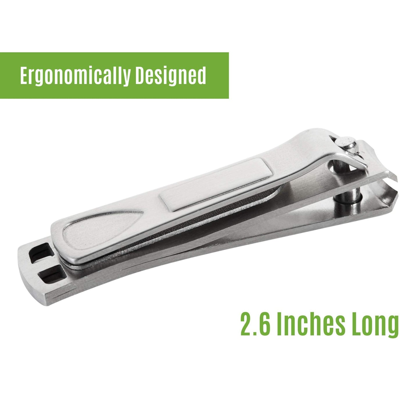 Clyppi Nail Clippers with Swing Out Nail Cleaner/Nail File - Fingernail Clippers/Toe Nail Clippers. Sharp Stainless Steel with Wide Easy Press Lever Beauty & Personal Care CLYPPI