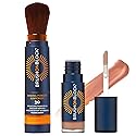 Brush On Block Full Face Sun Protection Kit, Translucent Mineral Powdered Sunscreen & Protective Lip Oil SPF 30, Reef Friendly, FSA HSA Eligible Beauty & Personal Care Brush On Block