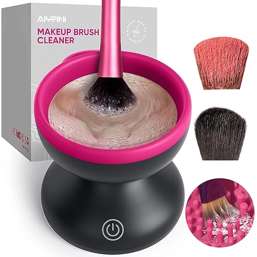 Alyfini Electric Makeup Brush Cleaner Machine, Powerful Friction Removes Residue on Make up Brushes Set/Sponge/Powder Puffs, Efficient Cleaning Beauty & Personal Care Alyfini