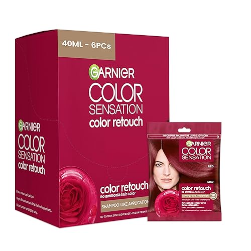 Garnier Color Sensation Color Retouch, Demi Permanent Hair Dye for Roots with 100% Gray Coverage, Red Hair Dye 6.6, Pack of 6 Beauty & Personal Care Garnier