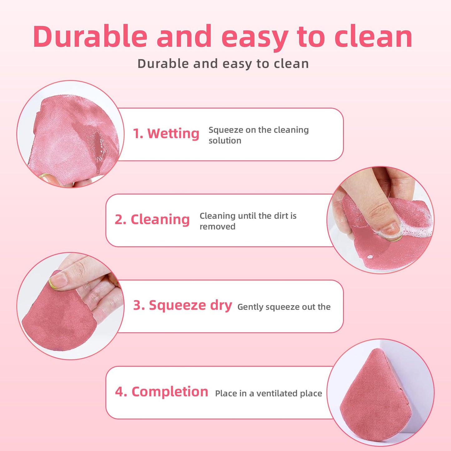 8 Pcs Triangle Powder Puff Face with Case, Cotton Soft Triangle Makeup Puff Velour Cosmetic Foundation Blender Sponge Beauty Makeup Tools for Both Dry Beauty & Personal Care MMQ