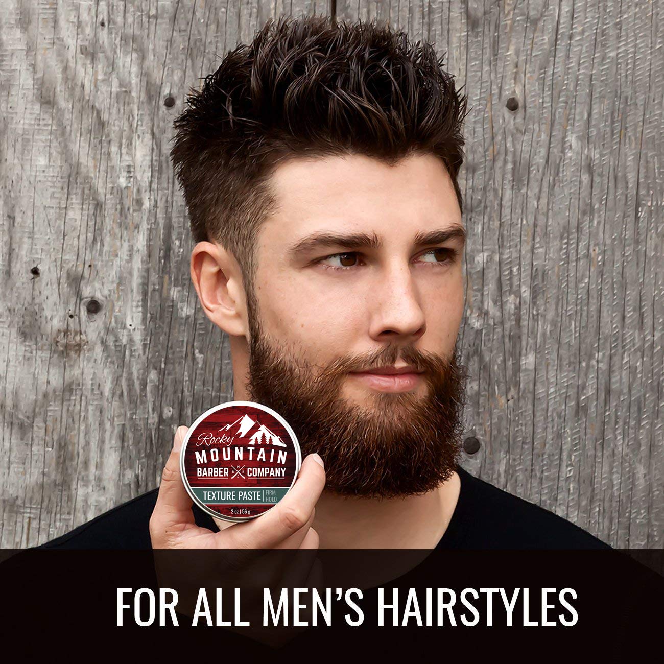 Rocky Mountain Barber Company Hair Paste for Men - Hair Styling Paste with Pliable Light-Firm Hold for All Hair Styles, Shine-Free Matte Finish - Easy Beauty & Personal Care Rocky Mountain Barber Company