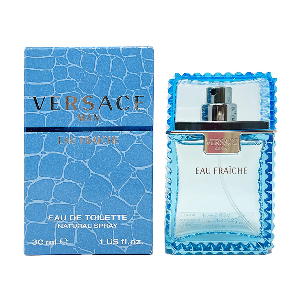 Versace Man by Versace Eau Fraiche Eau De Toilette Spray (Blue) 1 oz