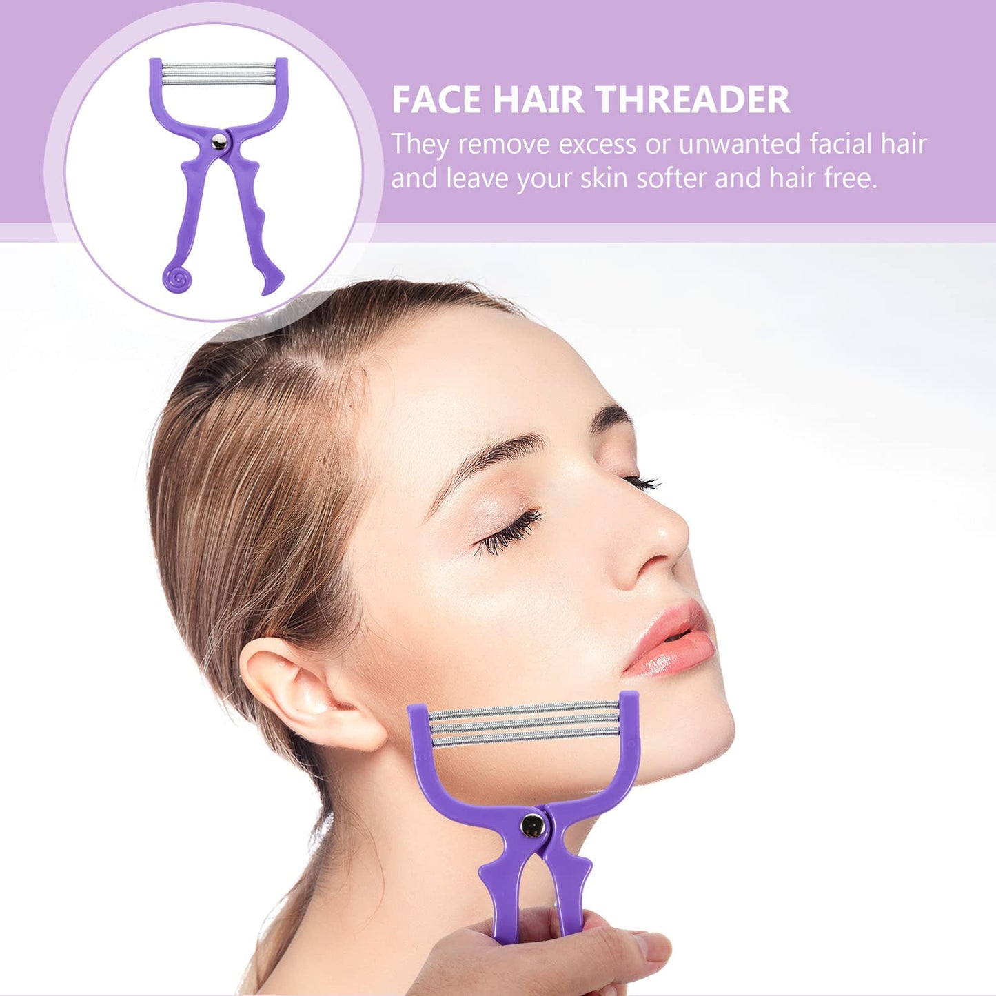 Uonlytech Manual Facial Hair Remover Tool Facial Hair Threader Portable and Practical Beauty Salon Tool Random Colors Beauty and Personal Care Uonlytech