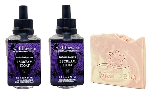Bath & Body Works I Scream Float Wallflowers Fragrance Refill Pack of 2 with a Himalayan Salts Springs Sample Soap. Beauty & Personal Care Bath & Body Works