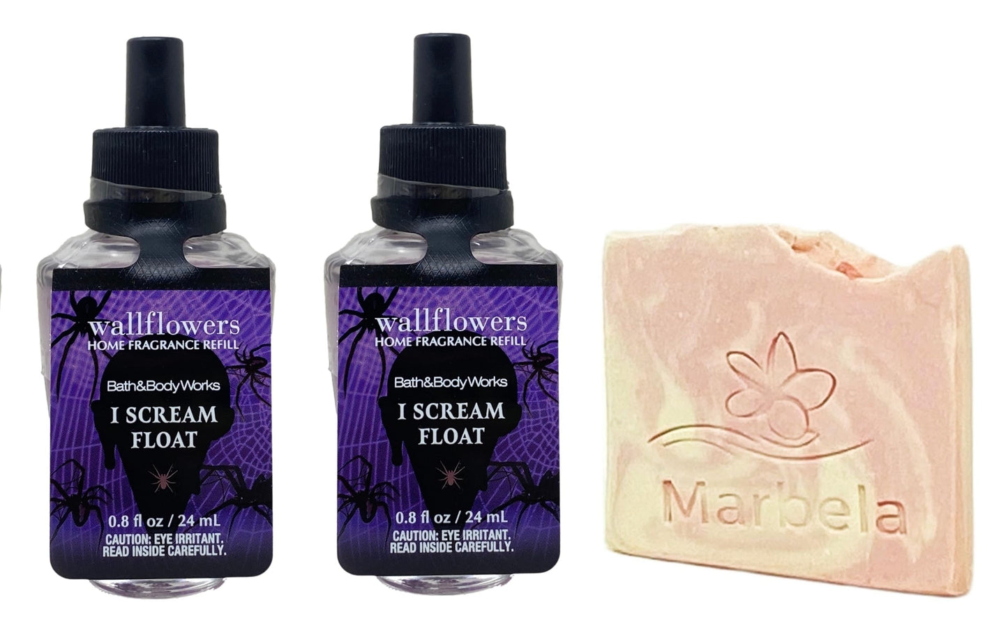 Bath & Body Works I Scream Float Wallflowers Fragrance Refill Pack of 2 with a Himalayan Salts Springs Sample Soap. Beauty & Personal Care Bath & Body Works