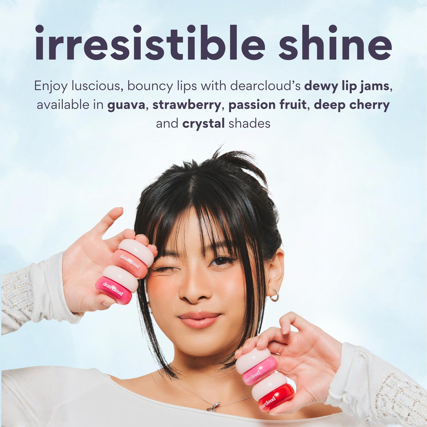 dearcloud Dewy Lip Jam - Lip Balm with Vitamin E (Pink Lychee) Beauty and Personal Care dearcloud