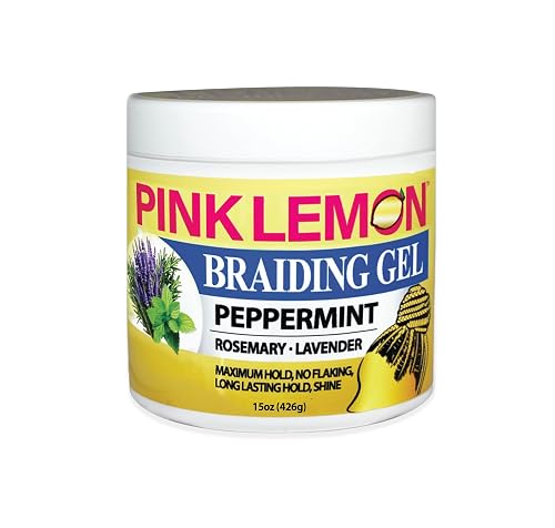PINK LEMON Braiding Gel Peppermint - Maximum Hold, No Flaking, Long Lasting Hold, High Shine. For Micro, Inter, Dread, Faux, Loc, Twist, Braid, Edge Beauty & Personal Care PINK LEMON