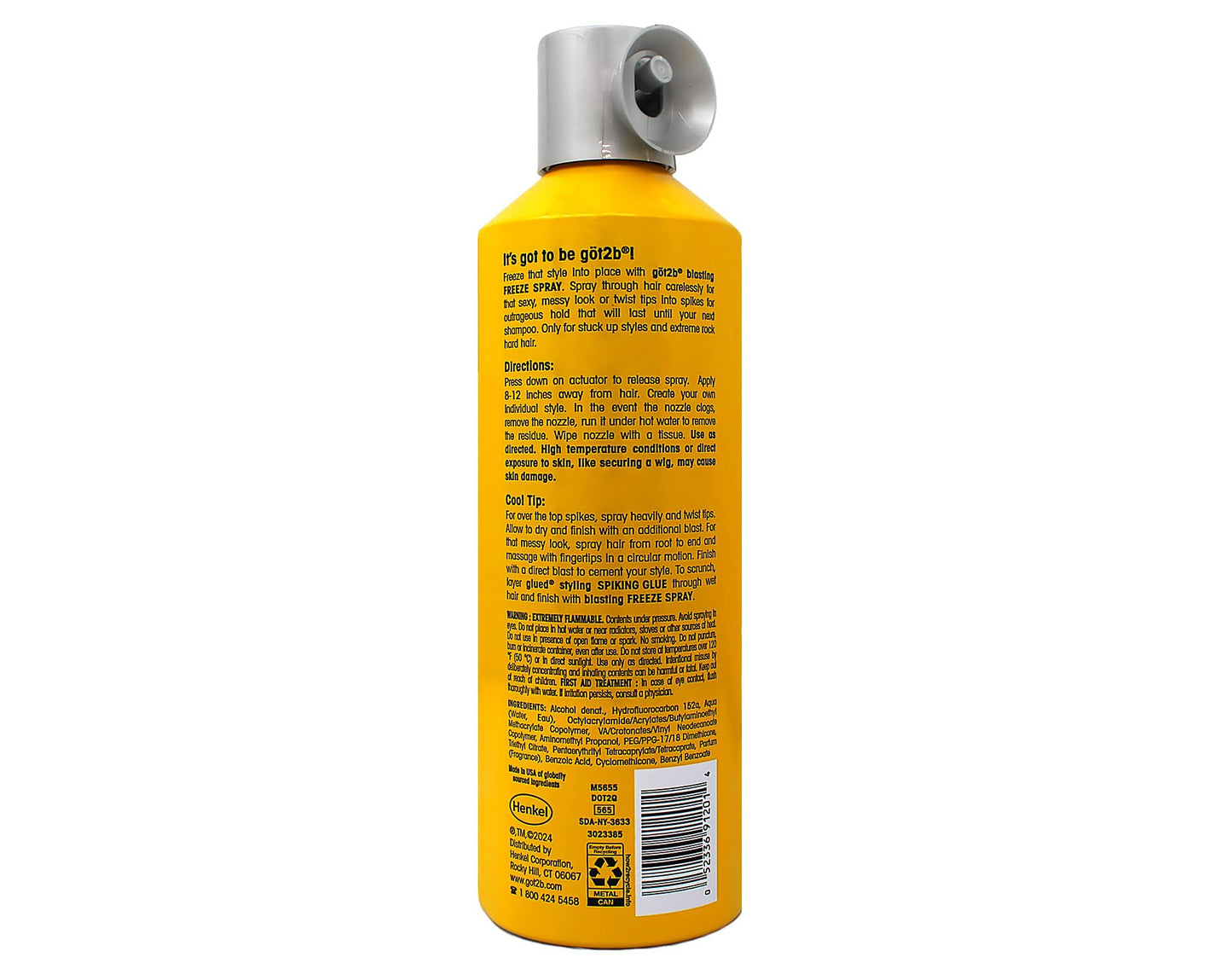 (6Pack) [GOT 2B] GLUED BLASTING FREEZE SPRAY SCREAMING HOLD FOR HAIR 12OZ Beauty & Personal Care Got2B
