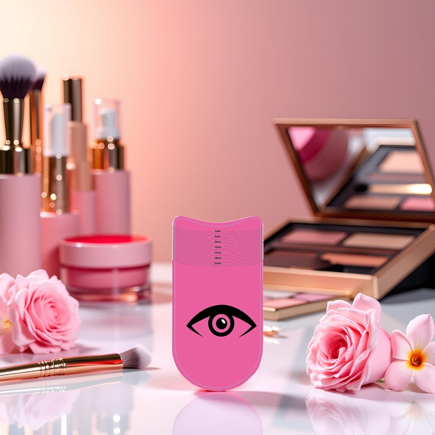 Pink Eyelash Ruler,Eyelash Stencils Ruler for Measure Eyelashes LengthEyebrow Lash Measuring Tool Beauty Tools Professional Eyelash Stencils Ruler Beauty & Personal Care Htppzjr
