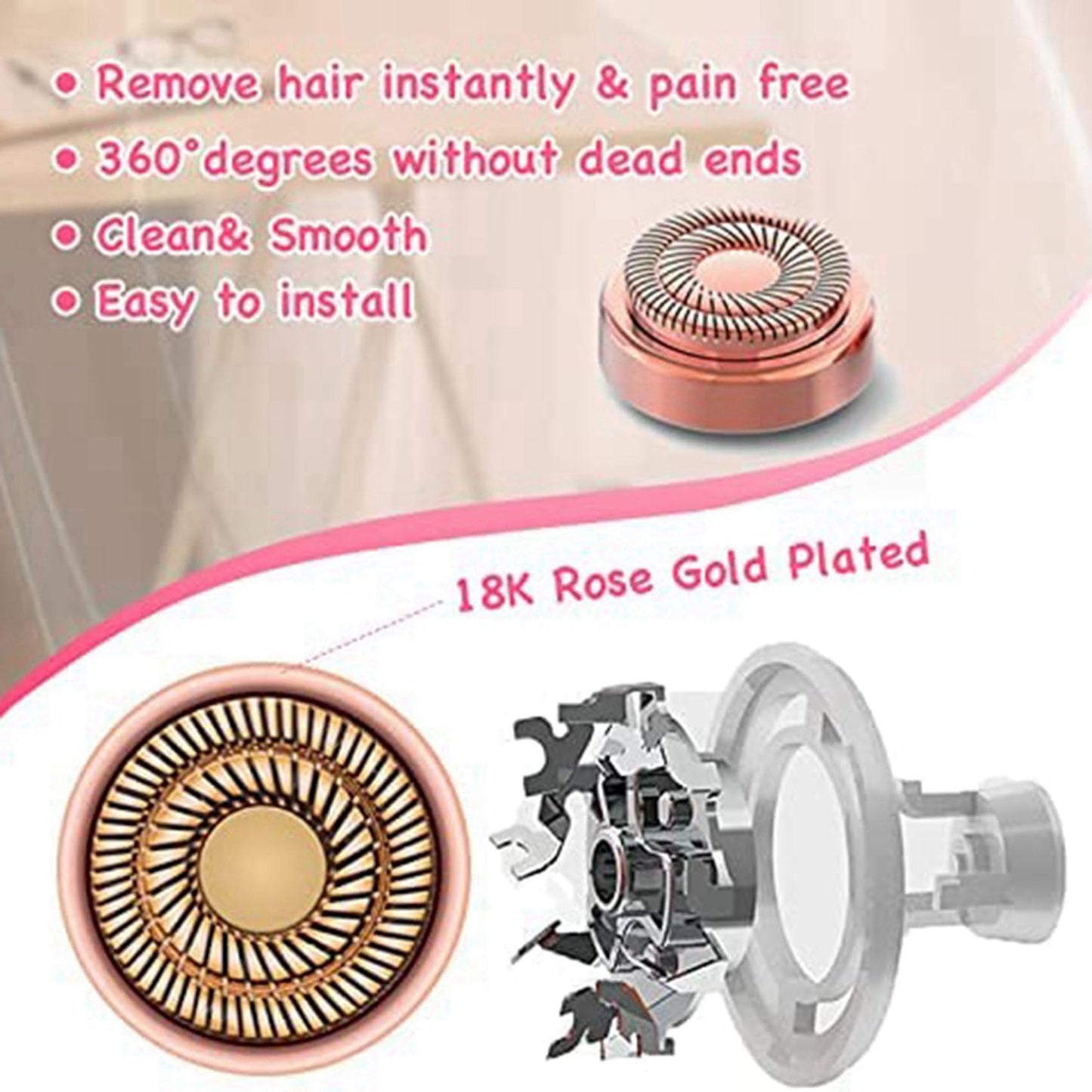 Bloepum 8x Replacement Heads, Women Hair Remover Replacement Heads Generation 2 Beauty and Personal Care Bloepum