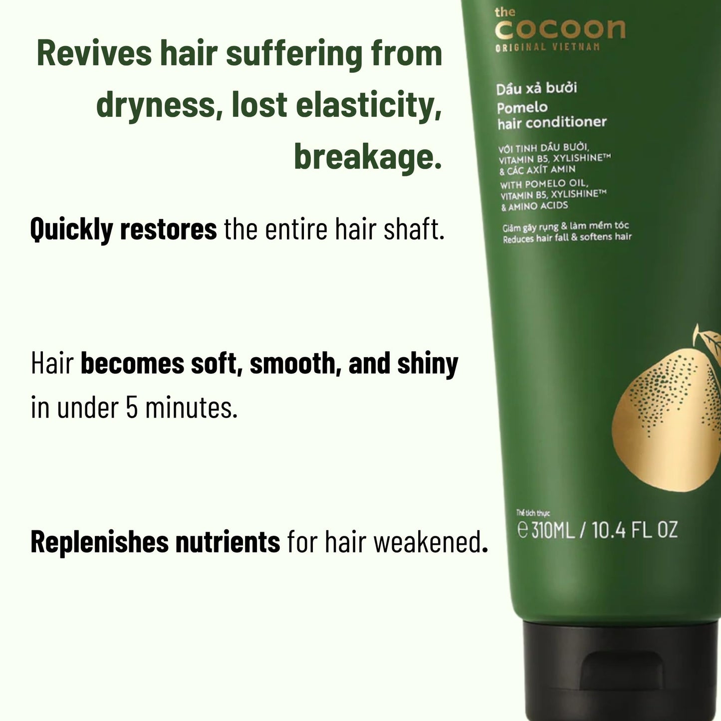Cocoon Ultimate Hair Repair Set (SAVE 30%): Pomelo Tonic 4.7 fl oz, Shampoo & Conditioner 16.9 fl oz each, and Hair Mask 6.7 fl oz Beauty & Personal Care COCOONORIGINAL