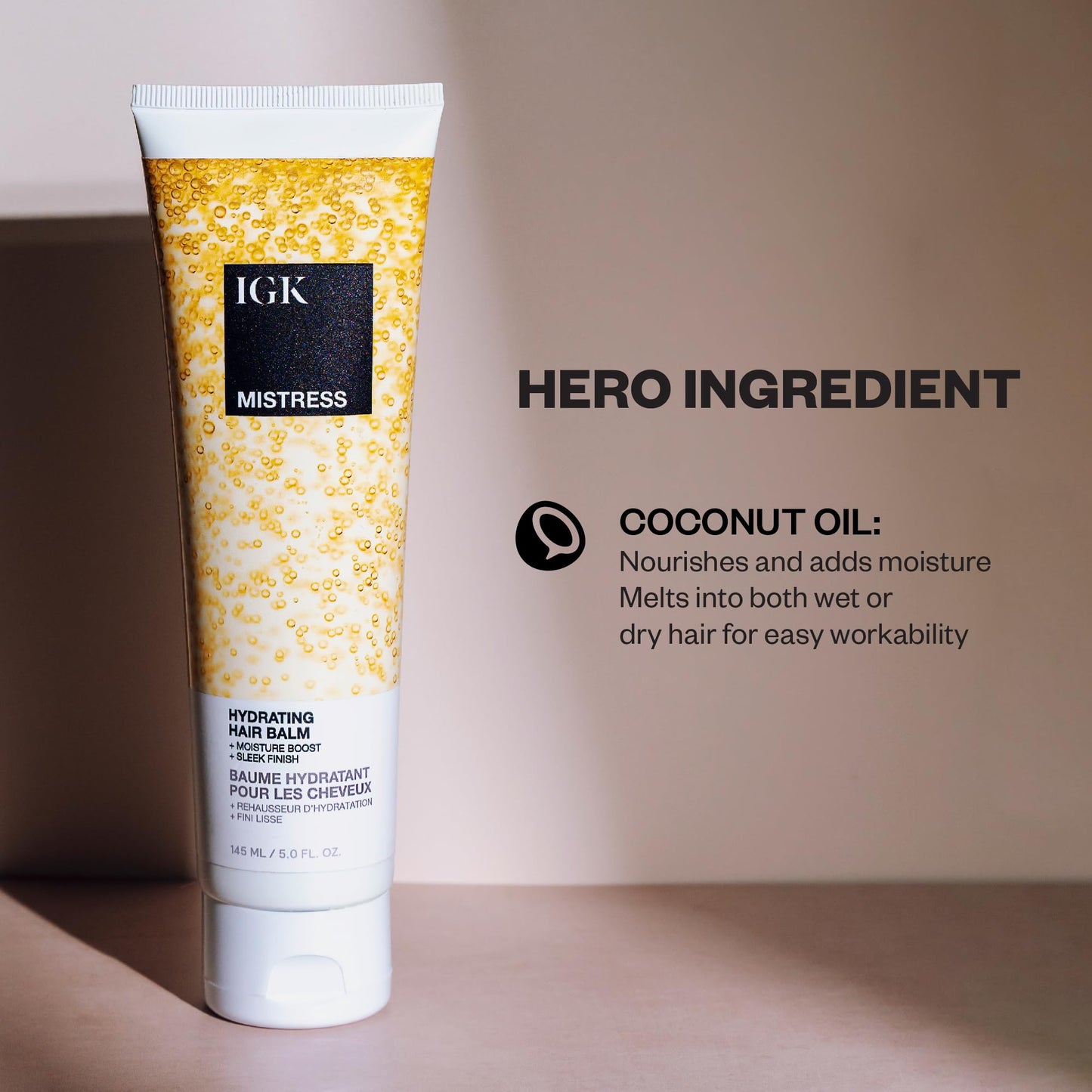 IGK MISTRESS Hydrating Hair Balm | Lightweight + Frizz Control + Shine | Vegan + Cruelty Free | 5 Oz Beauty & Personal Care IGK